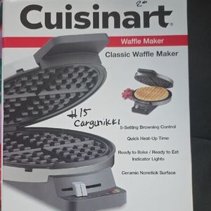 Cuisinart Silver and Black Waffle Maker